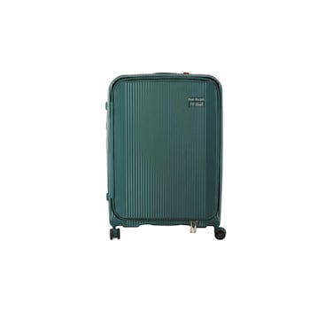 FLO Kazan Expandable Hard Polypropylene Luggage Trolley Green 24Inch