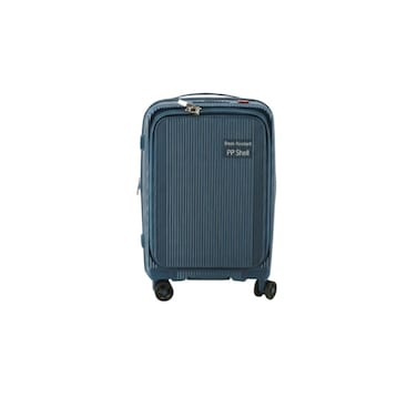 FLO Kazan Expandable Hard Polypropylene Luggage Trolley Blue 20Inch