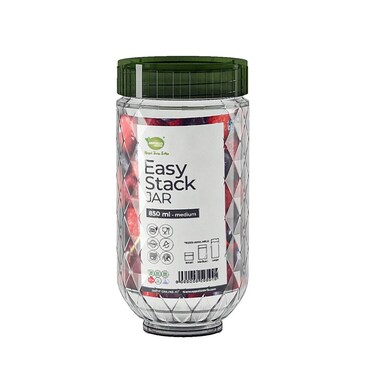 Appollo Plastic Easy Stack Jar Medium 850ml