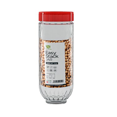 Appollo Plastic Easy Stack Jar Large 1300ml