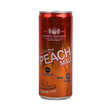 Murree Brewery Peach Malt Juice 250 ml (Pack of 12)