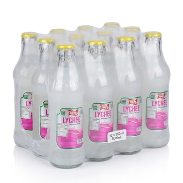 Tops Lychee Fruit Drink Bottle 250ml (Pack Of 12)