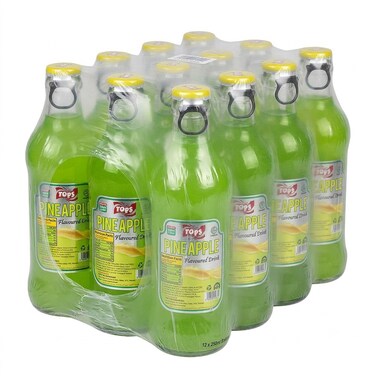 Tops Pineapple Fruit Drink Bottle 250ml (Pack Of 12)