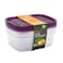 Appollo Crisper Food Container 3Pcs Medium (Assorted Colors)