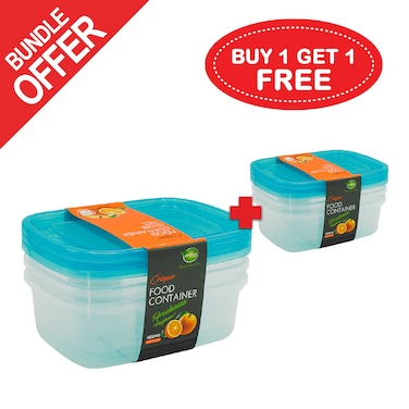 Appollo Crisper Food Container 3Pcs Medium (Assorted Colors) - (Buy 1 Get 1)