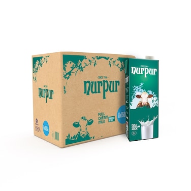 Nurpur Original Uht Milk 1.5 lt (Pack of 8)