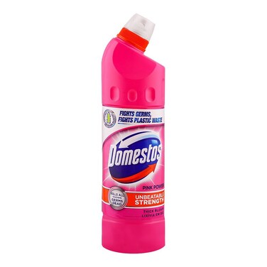 Domestos Pink Power Thick Bleach Disinfectant Toilet Cleaner 750ml