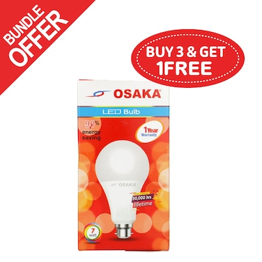 Osaka Led Bulb 7 watt - (Buy 3 Get 1 Free)