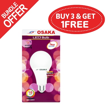OSAKA 18W LED BULB ECO B22 DL - (Buy 3 Get 1 Free)