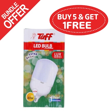 Tuff Led Bulb Extra Bright 40 Watt - Buy 5 Get1 Free