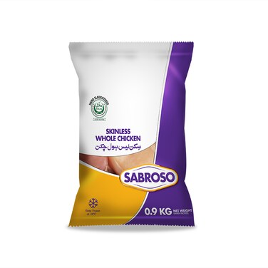 Sabroso Skin Less Whole Chicken 900g