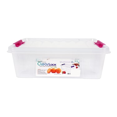 Appollo Clear Lock Storage Box 10Ltr (Assorted Colors)