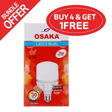 Osaka Led Bulb 30 Watt - (Buy 4 Get 1 Free)