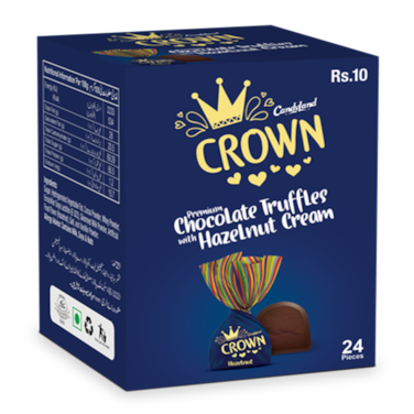 Candyland Crown Chocolate Truffles With Hazelnut Cream 198 gr (Pack of 18)