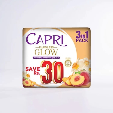 Capri Moisturising Nourishing Peach 120 gr (Pack of 3)