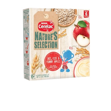 Nestle Cerelac Nature'S Selection (Rice, Oats &amp; Apple) 175 gr