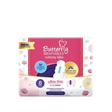 Butterfly Breathable Ultra Thin Long 8 pcs