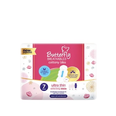 Butterfly Breathables Sanitary Napkins 7 pcs