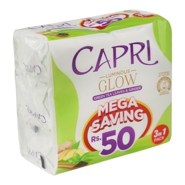 Capri Purifying Green Tea Soap 150 gr (Pack of 3)