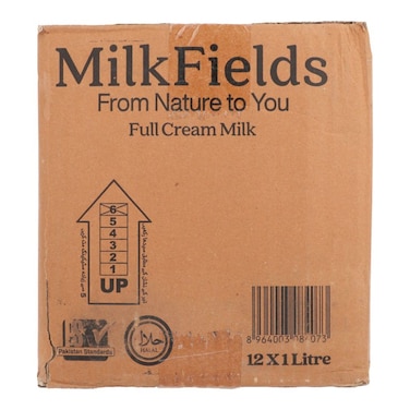 Milk Fields Full Cream Milk 1 lt (Pack of 12)