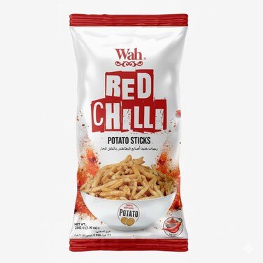 Food Valley Wah Potato Sticks Red Chilli 28g