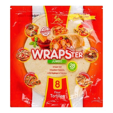 Wrapster Tortilla Wraps Jumbo 8 Pieces