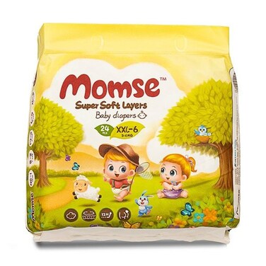 Momse Baby Diaper XXL Size 24pc