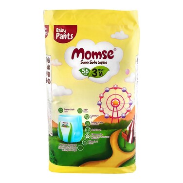 Momse Medium Baby Pants 56pc