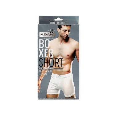 Adam Men's Boxer Short White Large