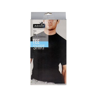 Adam Men's Half Sleeves T-Shirt Black Medium