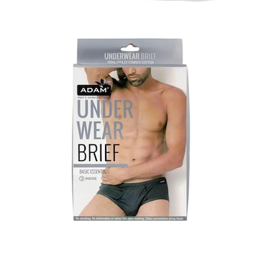Adam Men Under Wear Brief Large (Pack of 3)