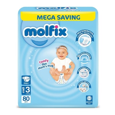 Molfix Unique 3D Technology Size 3 (4 - 9 kg) 80 pcs