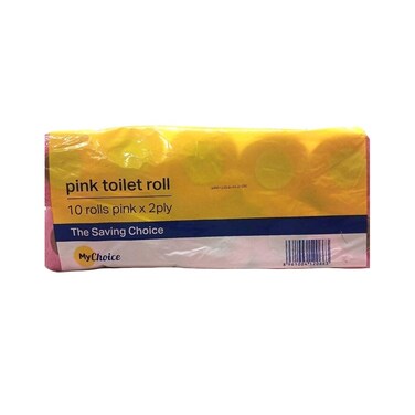 My Choice Pink Toilet Roll (Pack Of 10)