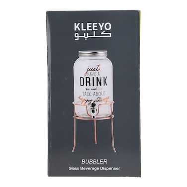 Kleeyo Bubbler Glass Beverage Dispenser