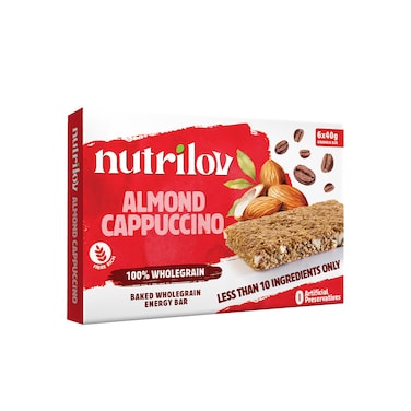Nutrilov Granola Bars Almond Cappuccino 6 x 40 gr Granola Bars