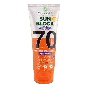 Vibrant Beauty Sun Block Anti Aging Ultra Defence SPF70 150ml