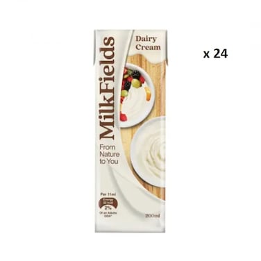 Milkfields Cream 200 ml (Pack Of 24)