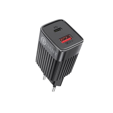 Dany Dual Port Charger R20 20Watts Black