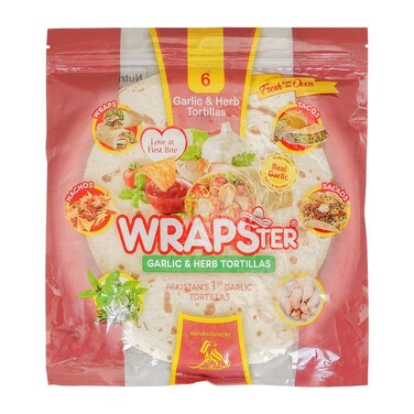 Wrapster garlic &amp; Herb Tortillas 6 Pieces