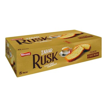 Bisconni Zabar Rusk Premium Cake Rusk (Pack Of 15)