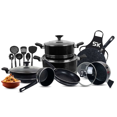 SK Non Stick Marble Coat Elite Gift Pack Set 17Pcs