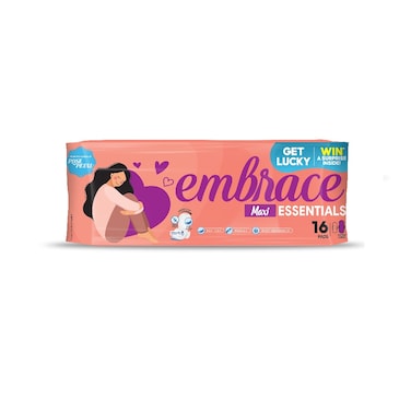 Embrace Value Pack Essentials Maxi Extra Large 16 Pads