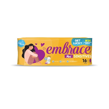 Embrace Value Pack Sensitive Maxi Extra Large 16 Pads
