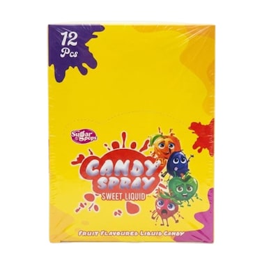 Sugar &amp; Pop Spray Candy Sweet Liquid Spray 25g (Pack Of 12)