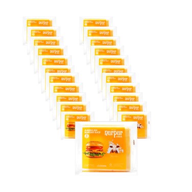 Nurpur American Buregr Slice Cheese 200g (Pack Of 24)