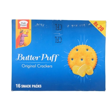 Peek Freans Butter Puff Original Crackers Snack Pack (Pack Of 16)