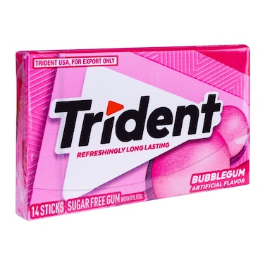 Trident Sugar free Gum Bubblegum 14Sticks