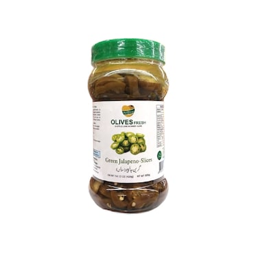 Olives Fresh Green Jalapeno Slices 400g