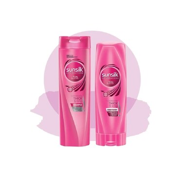 Sunsilk Thick Long Shampo 185 ml + 185 ml  Conditioner