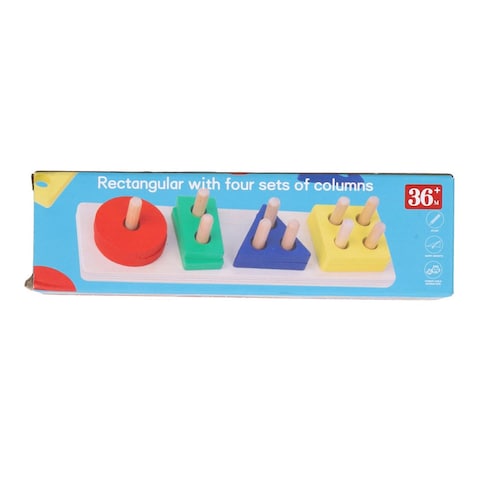 Kid&#39;s Toy Rectangular With Four Sets Of Columns - Geometrical Toy